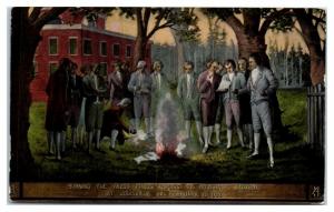 Burning the Yazoo Fraud Papers, Hotel Ansley Lobby Mural, Atlanta, GA Postcard