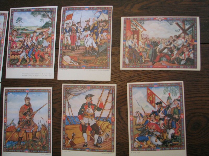 1939 NY Worlds Fair Souvenir POSTCARDS ARTHUR SZYK Polish-American Cpl.Set of 20