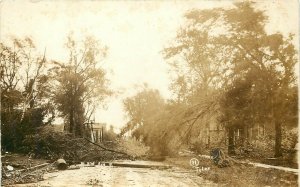 RPPC Postcard 11. Tornado Damage, Tyler Twp. MO at W. 2nd Ave N., Hickory County