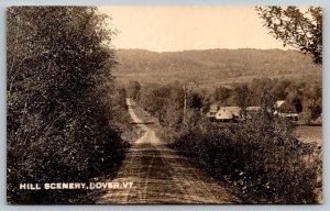 RPPC Real Photo Postcard - Country Road  Dover, Vermont c1916