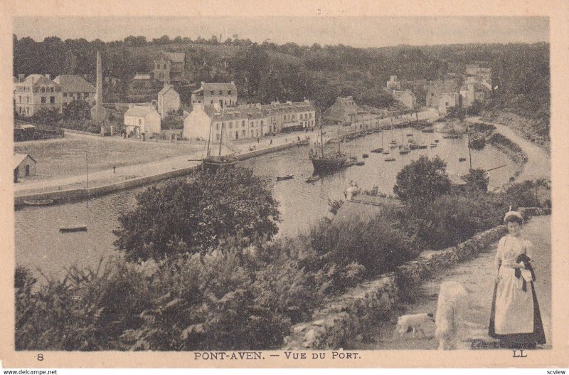 PONT-AVEN , France, 1900-1910's; Vue Du Port