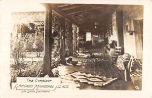 San Diego California Ramonas Marriage Place Real Photo Antique Postcard K95826