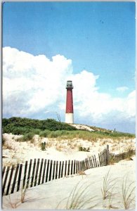 VINTAGE POSTCARD BARNETGAT LIGHTHOUSE 163 FEET TALL CONSTRUCTED 1857 RARE MINT