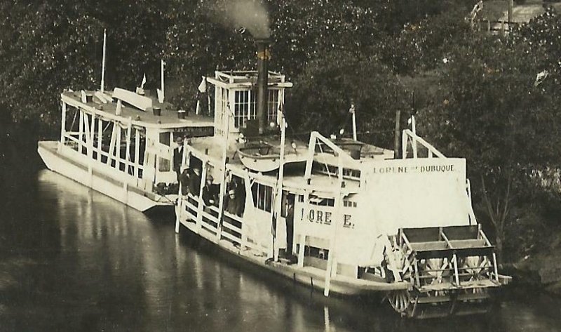 Mankato MN RP 1912 STEAMBOAT LORENE Minnesota River Steamer HOUSEBOAT