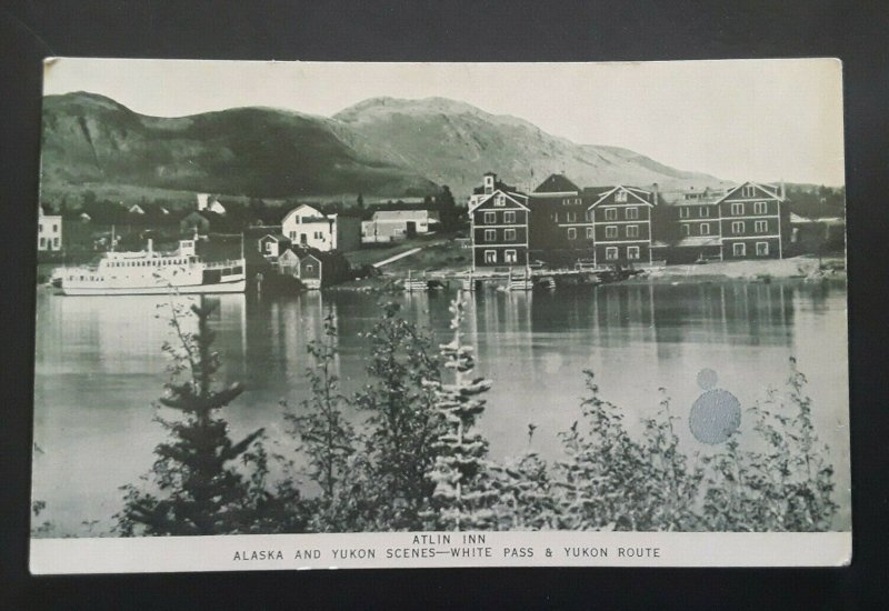 Mint Alaska & Yukon Atlin Inn White Pass & Yukon Route Real Photo Postcard