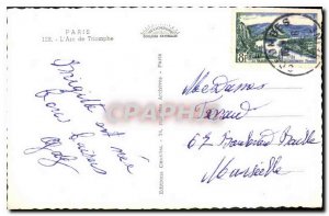 Old Postcard Paris Arc de Triomphe