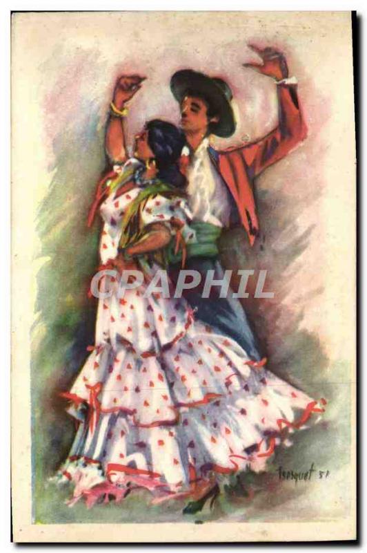 Old Postcard Fancy Dance