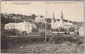 Ste Anne de Beaupré Quebec View from Station Holt Renfrew Sign 1910 Postcard H82