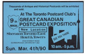 Toronto Postcard Club, 9th Canadian Exposition, Toronto Ontario, 1990 Deltiology