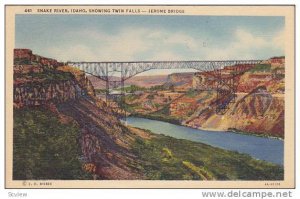 Jerome Bridge, Twin Falls, Snake River, Idaho,  PU-1939