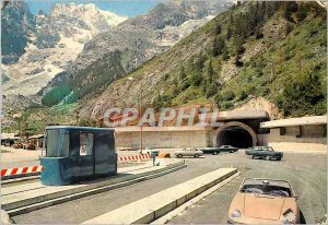 Postcard Modern Courmayeur enteves m1381 entrance to the tunnel and the blan ...