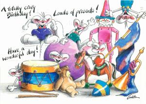 Comic Diddl the mouse by Thomas Goletz - A totally crazy birthday