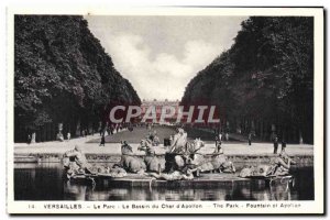 Old Postcard Versailles Le Parc Le Bassin Du Char D & # 39Apollon