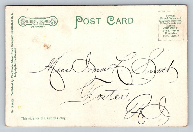 1907  Hope Club  Providence  Rhode Island  Postcard