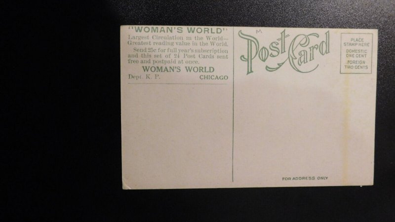 Mint USA Advertising Postcard Womans World Chicago IL C Preston Wynne Poem