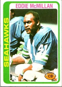 1978 Topps Football Card Eddie McMillan Seattle Seahawks sk7461