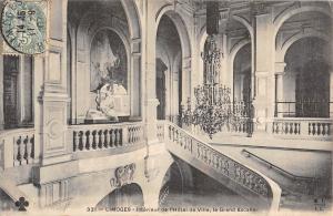 BR73016 limoges interieur de l hotel de ville le grand escalier  france