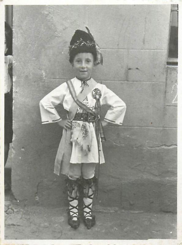 Social history photo ca. 6x9cm boy Romania folk costume