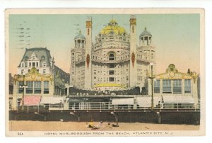 NJ - Atlantic City. Hotel Marlborough from the Beach