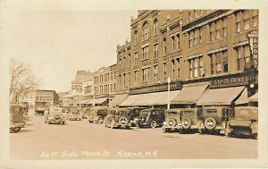 Keene NH Central Square Cars Trucks F. W. Woolworth's Store Real Photo Postcard