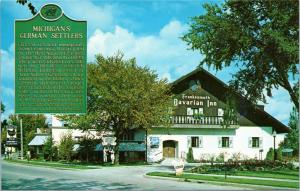 Frankenmuth Bavarian Inn with historical inset Michigan postcard