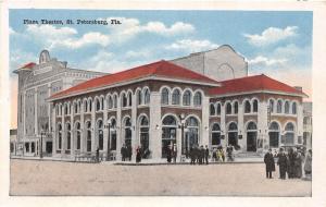 F7/ St Petersburg Florida c1915 Postcard Plaza Theatre Crowd