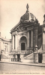 Vintage Postcard La Chapelle Commemorative De La Rue Jean Goujon Paris France