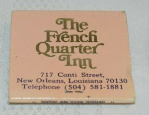 The French Quarter Inn New Orleans Louisiana 30 Strike Matchbook