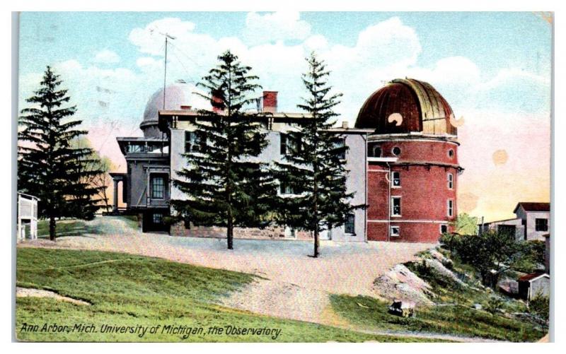 1909 The Observatory, University of Michigan, Ann Arbor, MI Postcard