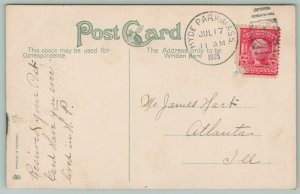 Hyde Park Massachusetts~High School~Children Head to Class~1908 Postcard