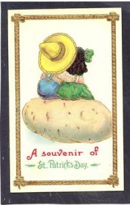 ST120 postcard St Patrick's Day Greeting potato