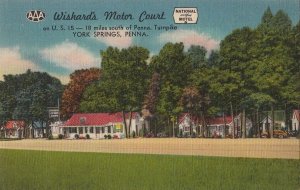 Postcard Wishard's Motor Court York Springs PA