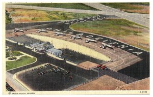 Aerial Philadelphia Municipal Airport Pennsylvania PA Airport Postcard