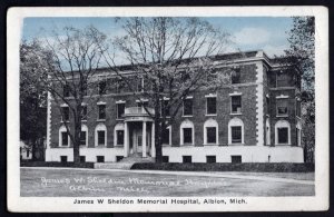 Michigan ALBION James W Sheldon Memorial Hospital Printed White Border