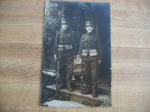 Rare Real Photo Postcard With Two Soldiers
