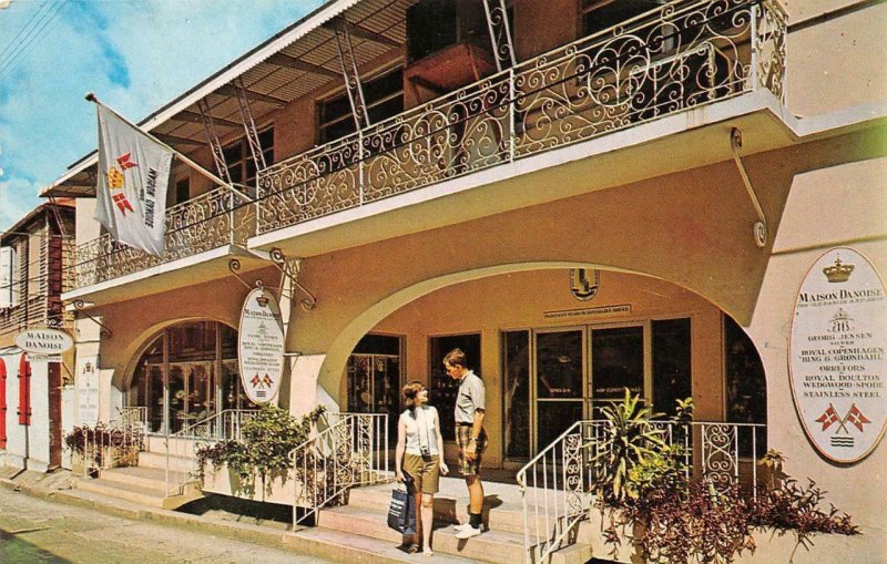 ST THOMAS, US Virgin Islands  MAISON DANOISE Danish Art Shop ROADSIDE Postcard