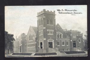 COLUMBUS KANSAS METHODIST EPISCOPAL CHURCH ANTIQUE VINTAGE POSTCARD