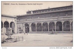 Piazza Ss. Annunziata e Spedale Degli Innocenti, Firenze (Tuscany), Italy, 19...