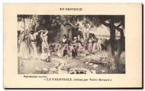 Old Postcard En Provence La Farandole table by Valere Bernard