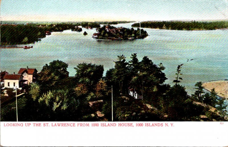New York 1000 Islands Looking Up The St Lawrence From 1000 Island House