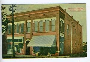 Marion AL Street View Masonic Temple Postcard