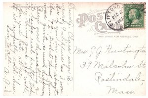 Mt Tom Cliffs Looking Near Holyoke Massachusetts Postcard Posted 1908