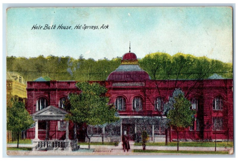 c1910 Hale Bath House Hot Springs Arkansas AR Posted Antique Postcard