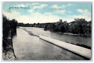 1917 Cedar River Lake Exterior Waverly Iowa IA Vintage Antique Posted Postcard