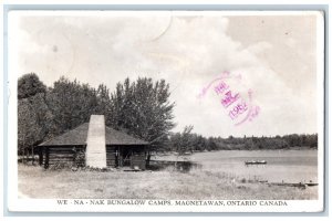 1952 We Na Nak Bungalow Camps Magnetawan Ontario Canada RPPC Photo Postcard