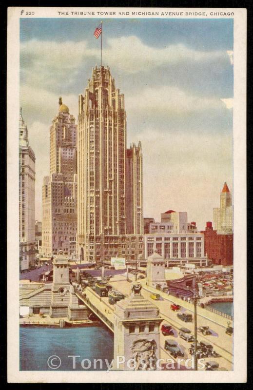 The Tribune Tower and Michigan Avenue Bridge, Chicago