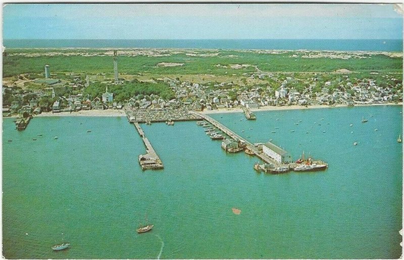 1973 Aerial View of Provincetown Cape Cod, Mass