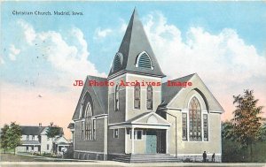 IA, Madrid, Iowa, Christian Church, Exterior View, Curteich No RC-1313