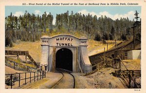 Moffat tunnel at the foot of birth it passed in Middle Part Colorado, USA Tun...