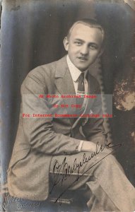 Germany, Coburg, RPPC, Loeser Photo Studio Shot, Well Dressed Man, Fashion